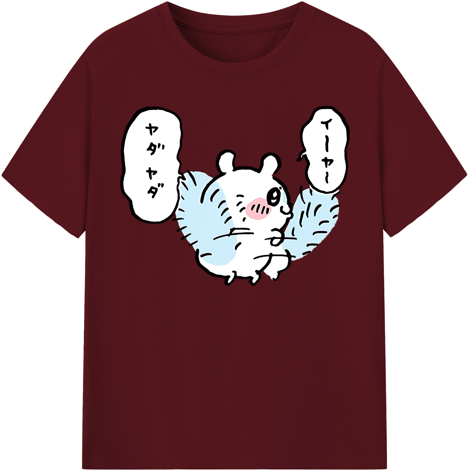 （画像用） ちいかわ モモンガ Chii-kawa Momonga 綿100％半袖Tシャツ（フロントプリント）